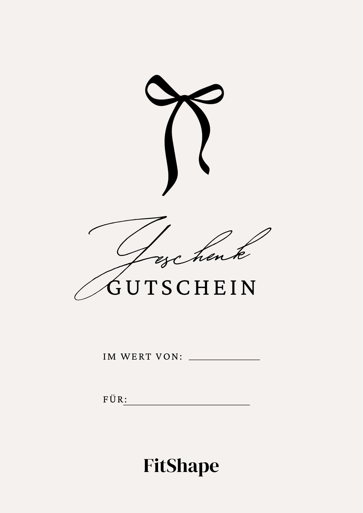 FitShape Gutschein