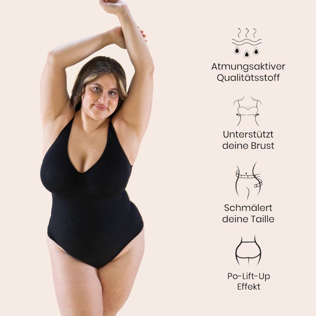 FitShape -  Breite Träger Bodysuit Sculpting Shapewear